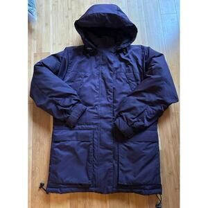 Eddie Bauer women’s down Jacket purple Size Small Hooded